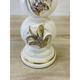 Vintage 1960s Cream & Gold Table Lamp