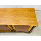 Vintage 1960s Curved Front Two Tone Low Dresser