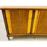 Vintage 1960s Curved Front Two Tone Low Dresser