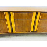 Vintage 1960s Curved Front Two Tone Low Dresser