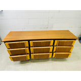 Vintage 1960s Curved Front Two Tone Low Dresser
