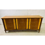 Vintage 1960s Curved Front Two Tone Low Dresser