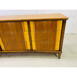 Vintage 1960s Curved Front Two Tone Low Dresser