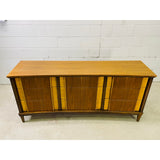 Vintage 1960s Curved Front Two Tone Low Dresser