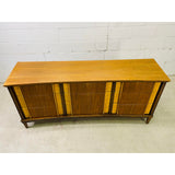 Vintage 1960s Curved Front Two Tone Low Dresser
