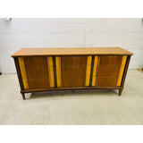 Vintage 1960s Curved Front Two Tone Low Dresser