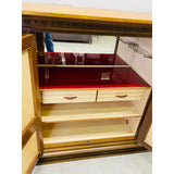Vintage 1960s Custom Swiss Dry Bar Buffet Credenza