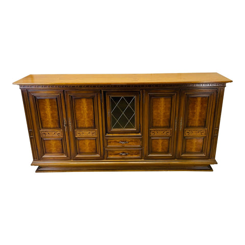 Vintage 1960s Custom Swiss Dry Bar Buffet Credenza