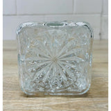 Vintage 1960s Diamond Style Square Glass Decanter