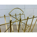Vintage 1960s Gold Atomic Style Magazine Rack
