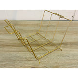 Vintage 1960s Gold Wire Magazine Rack