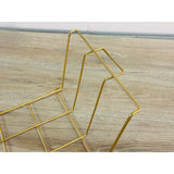 Vintage 1960s Gold Wire Magazine Rack
