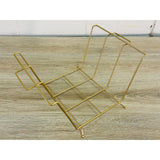 Vintage 1960s Gold Wire Magazine Rack
