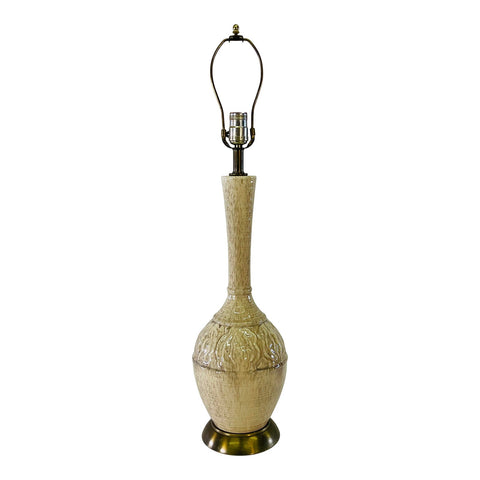 Vintage 1960s Gray Speckled Tall Table Lamp