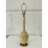 Vintage 1960s Gray Speckled Tall Table Lamp