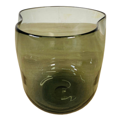 Vintage 1960s Handblown Smoked Glass Vase