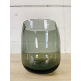Vintage 1960s Handblown Smoked Glass Vase