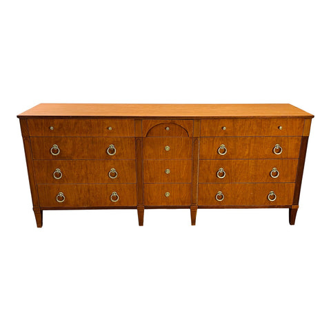 Vintage 1960s Henredon Furniture Cherry Wood Low Dresser