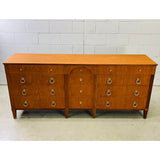 Vintage 1960s Henredon Furniture Cherry Wood Low Dresser