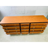 Vintage 1960s Henredon Furniture Cherry Wood Low Dresser
