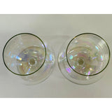 Vintage 1960s Iridescent Brandy Snifters, Pair
