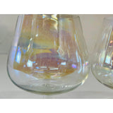 Vintage 1960s Iridescent Brandy Snifters, Pair
