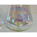 Vintage 1960s Iridescent Brandy Snifters, Pair
