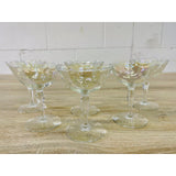 Vintage 1960s Iridescent Glass Coupes, Set of 6