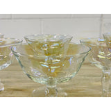 Vintage 1960s Iridescent Glass Coupes, Set of 6