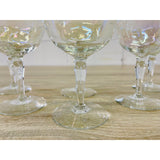 Vintage 1960s Iridescent Glass Coupes, Set of 6