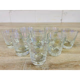Vintage 1960s Iridescent Glass Tumblers, Set of 8