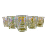 Vintage 1960s Iridescent Glass Tumblers, Set of 8