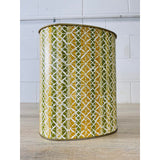 Vintage 1960s Oval Metal Wastebasket
