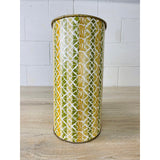 Vintage 1960s Oval Metal Wastebasket