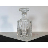 Vintage 1960s Square Glass Diamond Point Decanter