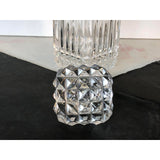 Vintage 1960s Square Glass Diamond Point Decanter