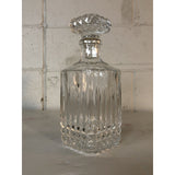 Vintage 1960s Square Glass Diamond Point Decanter