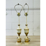 Vintage 1960s Stiffel Metal Urn Style Table Lamps, Pair