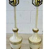 Vintage 1960s Stiffel Metal Urn Style Table Lamps, Pair
