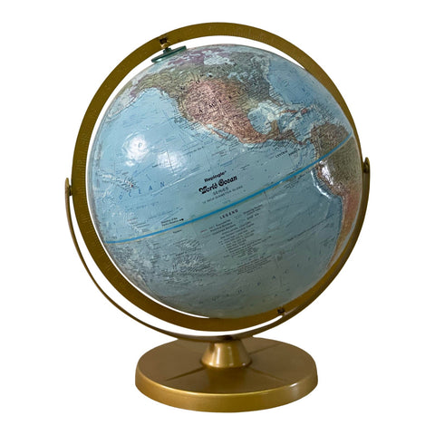 Vintage 1960s Table Top World Globe