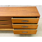 Vintage 1960s Walnut Slide Front Low Dresser
