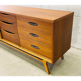 Vintage 1960s Walnut Slide Front Low Dresser