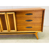 Vintage 1960s Walnut Slide Front Low Dresser