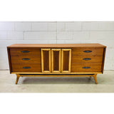Vintage 1960s Walnut Slide Front Low Dresser