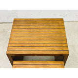 Vintage 1960s Walnut Wood Nesting Tables, Pair