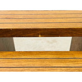 Vintage 1960s Walnut Wood Nesting Tables, Pair