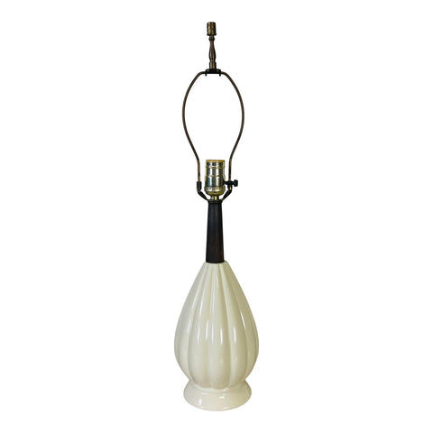 Vintage 1960s White Ceramic Table Lamp