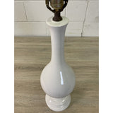 Vintage 1960s White Tall Ceramic Table Lamp