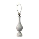 Vintage 1960s White Tall Ceramic Table Lamp
