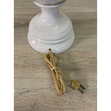 Vintage 1960s White Tall Ceramic Table Lamp